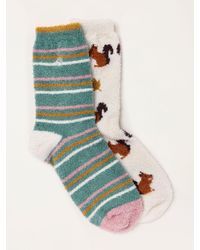 FatFace - Ivory 2 Pairs Of Fluffy Squirrel Socks - Lyst