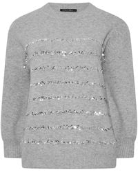 Evans - Sequin Stripe Jumper - Lyst