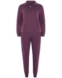 M Com - Petite Sweat Top & Cuffed Leg Joggers Set - Lyst