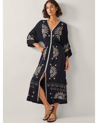 Monsoon - Sophia Embroidered Kaftan Maxi Dress - Lyst