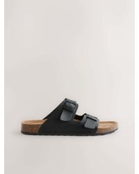 Next - Leather Two Buckle Sandals - Lyst