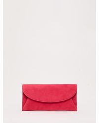 Phase Eight - Phase Eight Suede Clutch Bag - Lyst