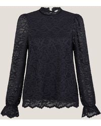 Monsoon - Larna Lace Long Sleeve Blouse - Lyst