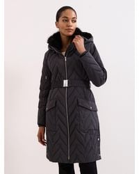 Phase Eight - Hollie Midi Puffer Jacket - Lyst