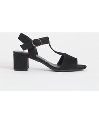 JD Williams - Extra Wide Fit T-Bar Heeled Sandals - Lyst
