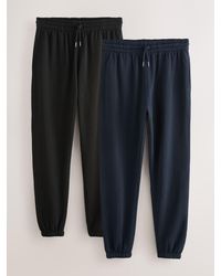 Next - Cuffed Regular Fit Brushback Joggers 2 Pack - Lyst