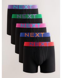 Next - Bright Waistband 5 Pack A-Front Cotton Rich Boxers - Lyst