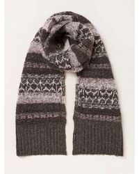 FatFace - Fatface Fairisle Brushed Scarf - Lyst