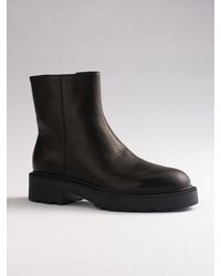 The Set - Premium Chunky Ankle Boots Leather - Lyst