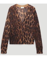 Hush - Cynthia Leopard Print Knitted Cardigan - Lyst