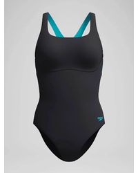 Speedo - Solid Flex Band One Piece Swimsuit - Lyst