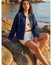 Roman - Denim Boxy Pocket Jacket - Lyst
