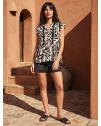Roman - Abstract Print Lace Tunic Top - Lyst