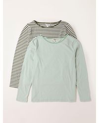 FatFace - Fatface Breton Ivory 2 Pack Round Neck T Shirt - Lyst