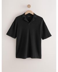 Next - Trophy Neck Relaxed Fit Premium Mid Weight Short Sleeve Knit Polo Shirt - Lyst