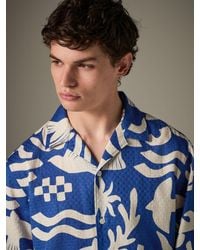 Next - Textured Printed Short Sleeve 100% Cotton Shirt - Lyst