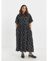 Simply Be - Supersoft Jersey Boat Neck Pocket Midi Dress - Lyst