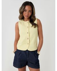 Threadbare - Denim Button Up Top - Lyst