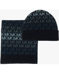 Michael Kors - Stripe Cuff Hat And Scarf Set - Lyst