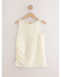 Next - Floral Knit Sleeveless Tank Top - Lyst