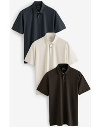 Next - Regular Fit Short Sleeve Jersey Polo Shirts 3 Pack - Lyst