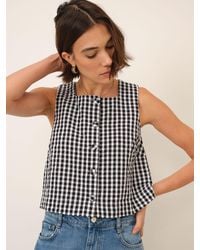 Nobody's Child - Nobodys Child Sammie Gingham Button-Up Top - Lyst
