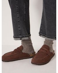 Hush - Rune Gepolsterte Wildleder-Slipper - Lyst