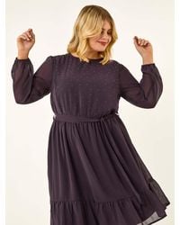 Roman - Curve Hotfix Tie Waist Midi Dress - Lyst