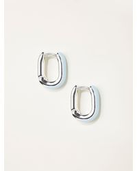 FatFace - Fatface Enamel Oval Hoop Earrings - Lyst