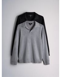 The Set - 2 Pack Trophy Neck Knit Jumpers - Lyst