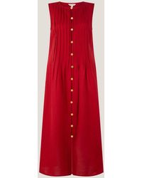 Monsoon - Monica Sleeveless Pleated Midi Dress - Lyst