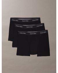 Calvin Klein - 3 Pack Relaxed Trunks Icon Cotton Stretch - Lyst