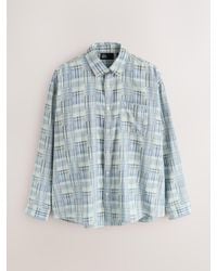 Next - Patchwork Check Long Sleeve Shirt - Lyst