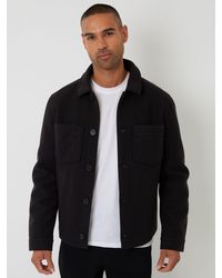 Threadbare - Faux Wool Button Up Quilted Shacket - Lyst