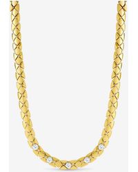 Jon Richard - Plated 18K And Crystal Flat Chain Necklace - Lyst