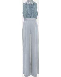 Phase Eight - Eliza Jumpsuit Mit Strukturiertem Oberteil Und Weitem Beineu 48 (Uk 20) - Lyst