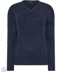 M Com - V-Neck Mini Cable Jumper - Lyst