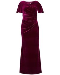 Gina Bacconi - Minka Velvet Maxi Dress With Cowl Neck - Lyst