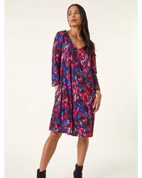 Roman - Petite V-Neck Swing Dress - Lyst