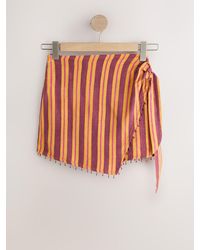 Next - Linen Blend Mini Sarong Skort - Lyst