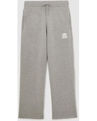 Reiss - Blake Monogram Wool Wide-Leg Knitted Joggers - Lyst