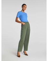 Spanx - Supersmooth Stretch Twill Utility Barrel Leg Trousers With Patch Pockets - Lyst