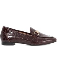Dune - Leather Grained Branded Snaffle Trim Loafers - Lyst