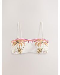 Next - Sequin Embellished Bandeau Bikini Top - Lyst