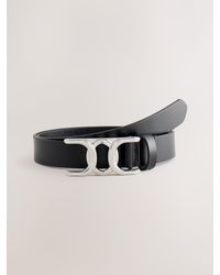 Next - Regular Statement Buckle Leather Belt - Lyst