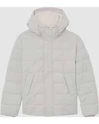 Reiss - Klause Fleece-Lined Hooded Puffer Jacket - Lyst