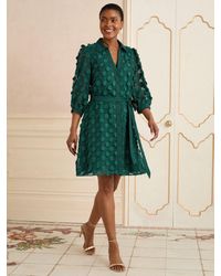 Love & Roses - 3D Spot Mini Shirt Dress - Lyst