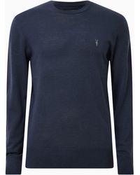 AllSaints - Allsaints Mode Merino Wool Crew Neck Jumper - Lyst