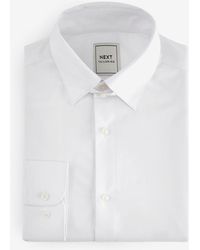 Next - Pflegeleichtes Slim Fit Oxford Smart-Hemd Mit Tab-Kragen Und Einfacher Manschette - Lyst