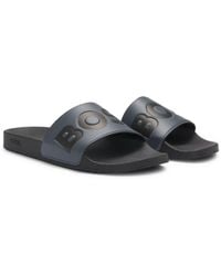 BOSS - Dark Large Logo Sliders - Lyst